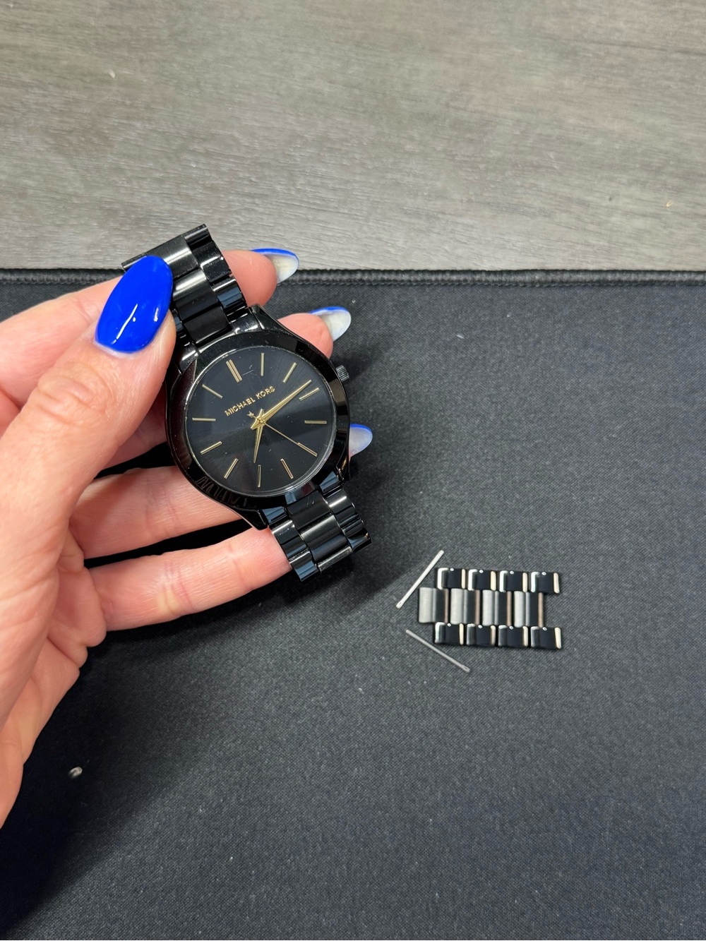 Michael Kors Slim Black Stainless Steel Women's Watch